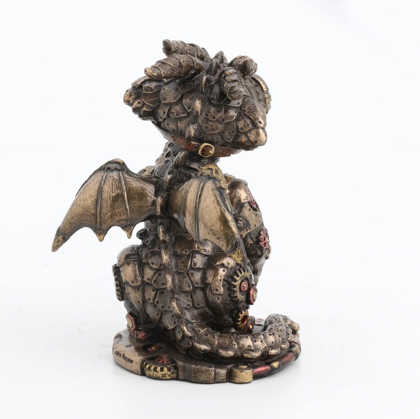 Veronese Design Steampunk Dragon Tinkerer w/Goggles Mechanical Gear Resin Figurine Bronze Finish