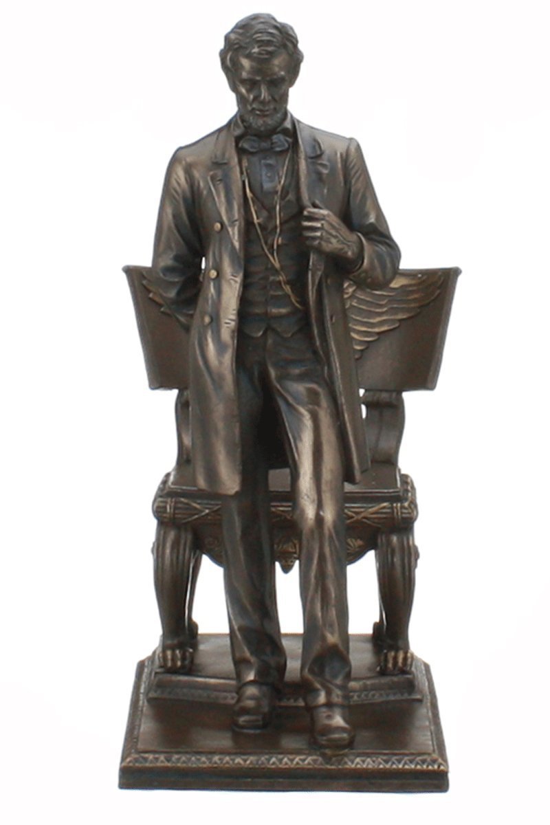 Pacific Giftware Abraham Lincoln Figurine Standing Near Chair with Eagle