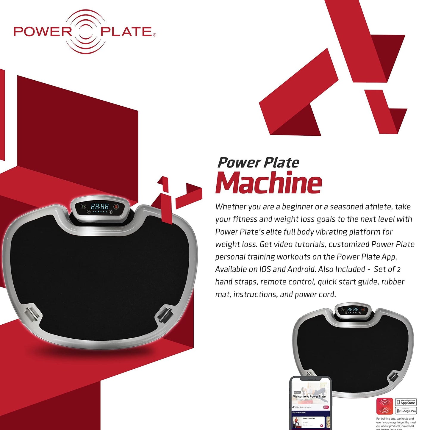 Power Plate Move Vibration Platform, Vibrating Plate to Increase Core Strength, Improve Balance and Stability