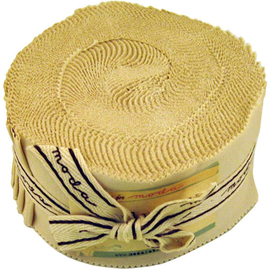 Bella Solids Natural Jelly Roll 40 2.5-inch Strips Moda Fabrics 9900JR 12
