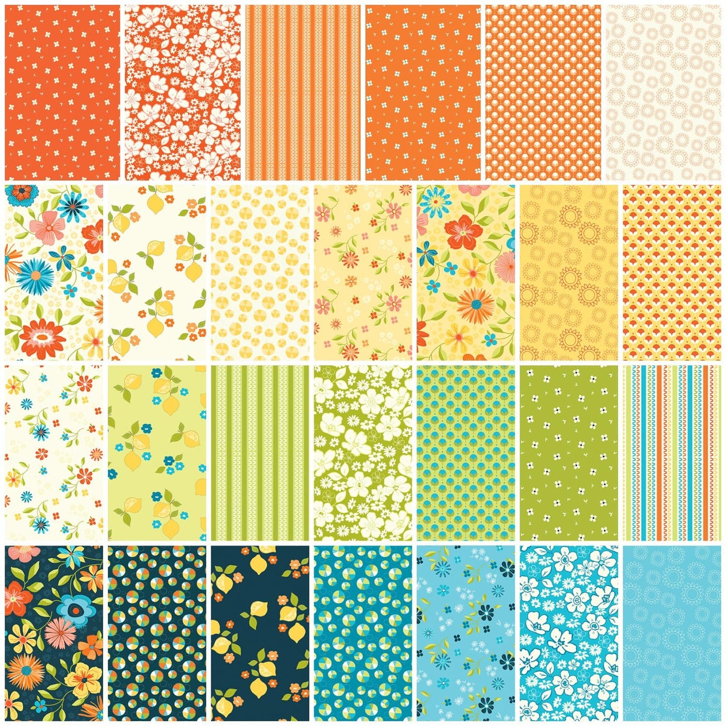 Sandy Gervais Here Comes The Sun 27 Fat Quarters Riley Blake Designs FQ-14810-27, Assorted