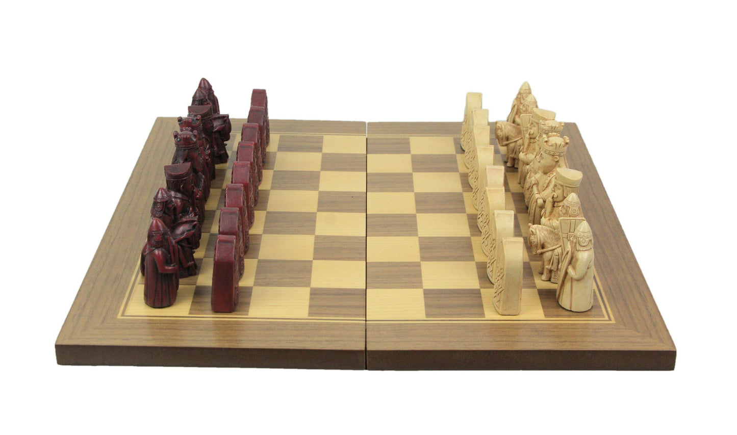 Veronese Design Isle of Lewis Chess Set Hand Painted Resin Figurine Collectible Statue