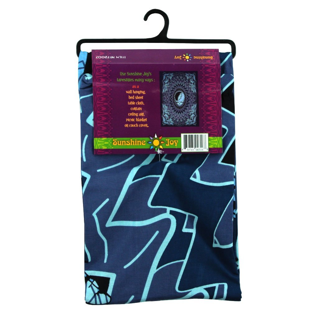 Sunshine Joy Grateful Dead Steal Your Face Butterfly Tapestry Wall Art Beach Sheet Huge 60x90 Inches