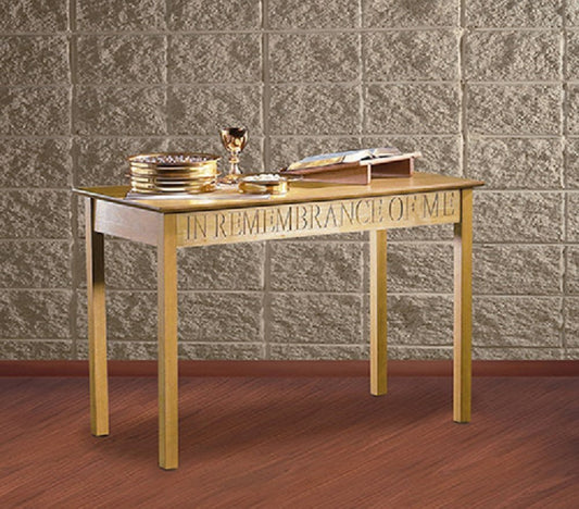 Christian Brands Communion Table-Pecan Finish