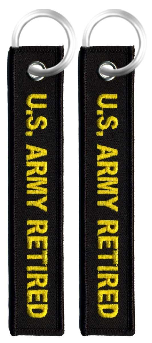 U.S. Army Retired / Embroidered Key Chain Fob