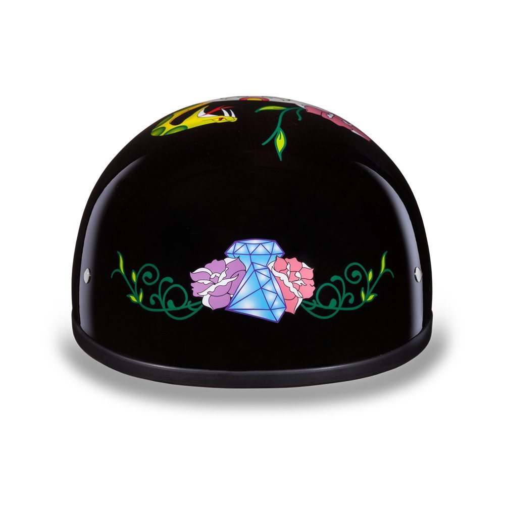 Daytona Helmets Half Skull Cap Motorcycle Helmet – DOT Approved [Graphics]…