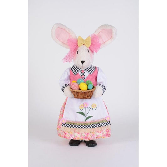 Karen Didion Mona Bunny Figurine, 19 -Inches, Pink, Polyester, SP055