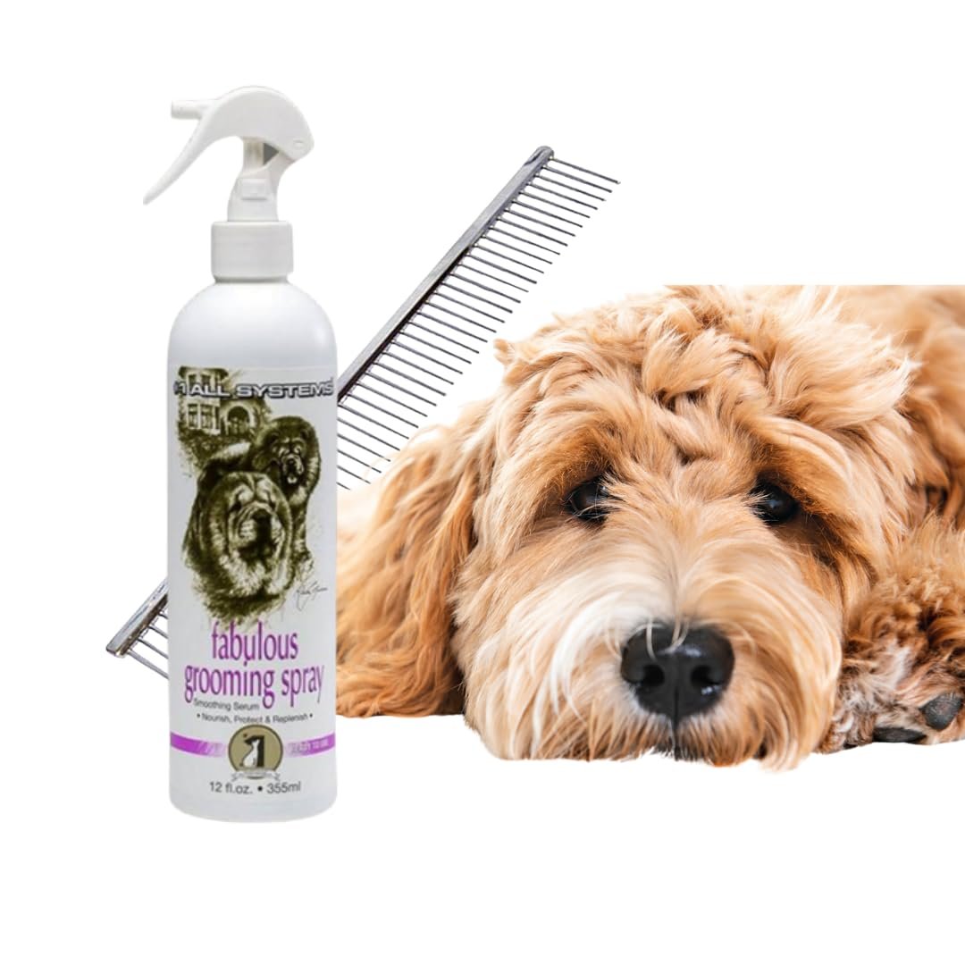#1 All Systems Poodle Comb Is The Perfect Doodle Comb And Is Perfect With Fabulous Grooming Spray