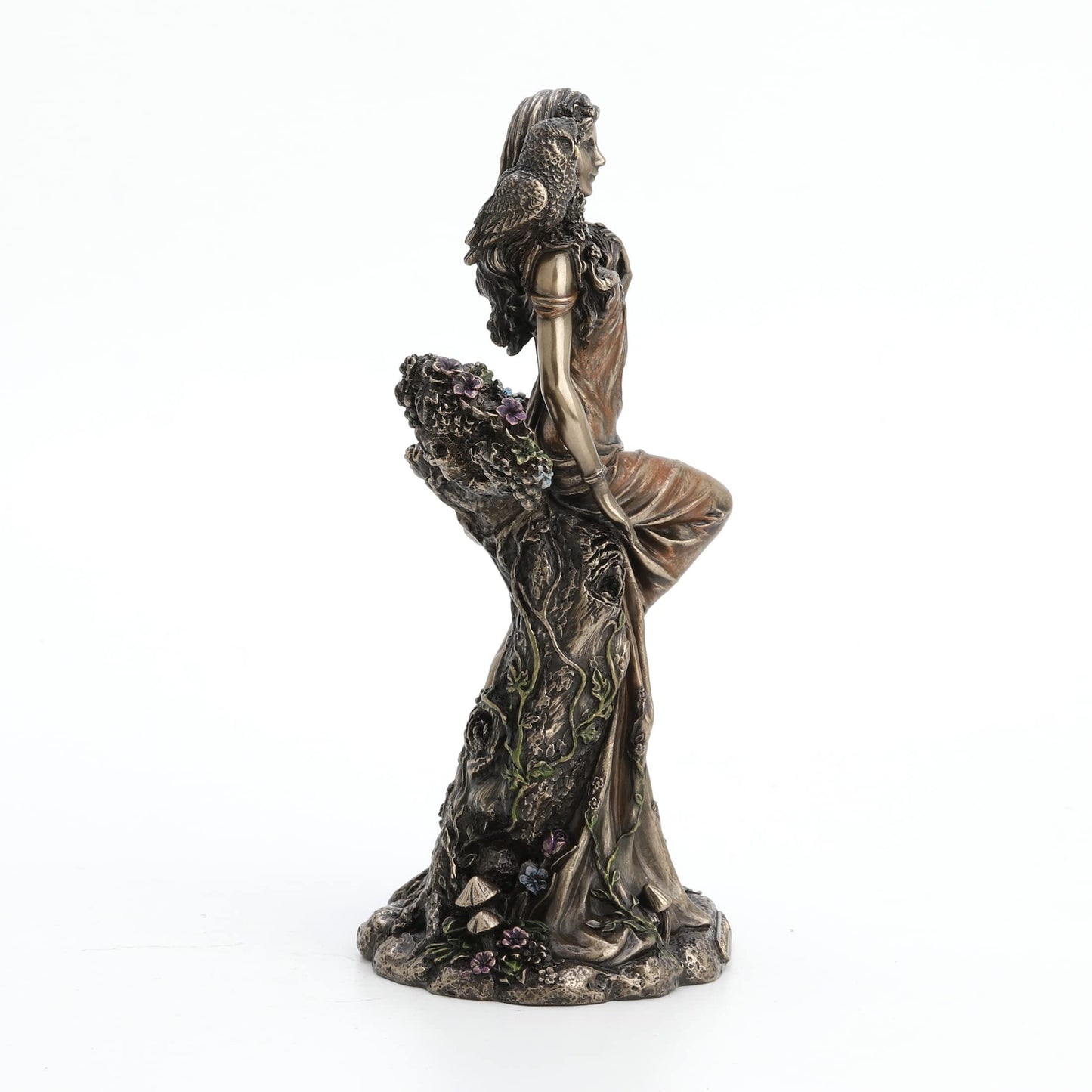 Veronese Design Blodeuwedd Celtic Goddess of Spring and Flowers Cold Cast Resin Antique Bronze Finish Statue