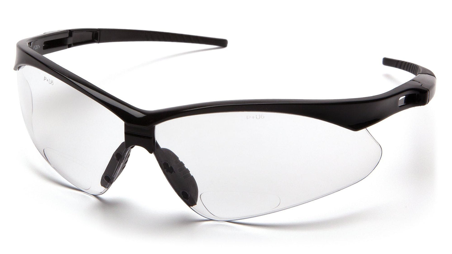 Pyramex PMXTREME Readers Bifocal Safety Glasses Eye Protection Clear +1.5 Bifocal Lens Includes Cord