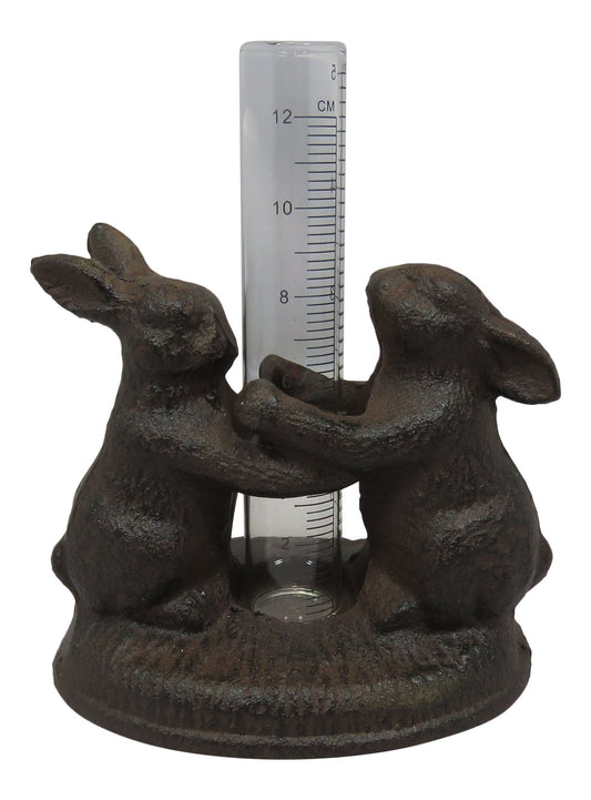 Marshall Home and Garden Cast Iron Bunny Rabbit Rain Gauge