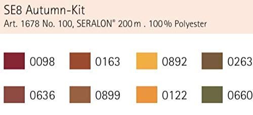 Mettler 200m-Autumn Selection, Multicoloured, Seralon Thread Autumn Box