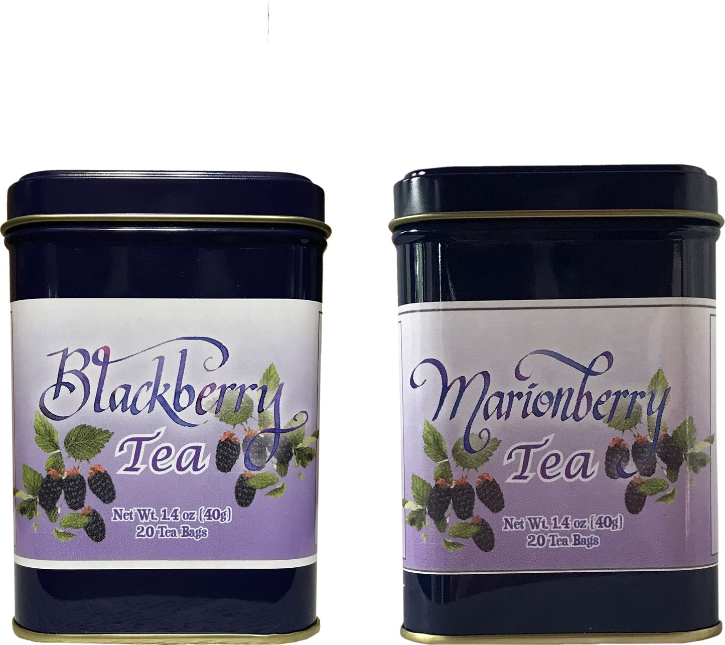 Huckleberry Haven Marionberry & Blackberry Flavor Ceylon Tea Combo Pack - 40 Wild Berry Tea Bags