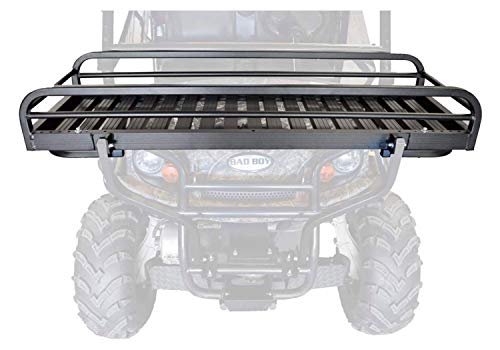 Great Day UTV Front Cargo Rack - 18" x 50" x 7" Carrying Cradle - 250 lbs Weight Capacity - Aluminum Frame - Black Powder-Coated Finish, UVFR751