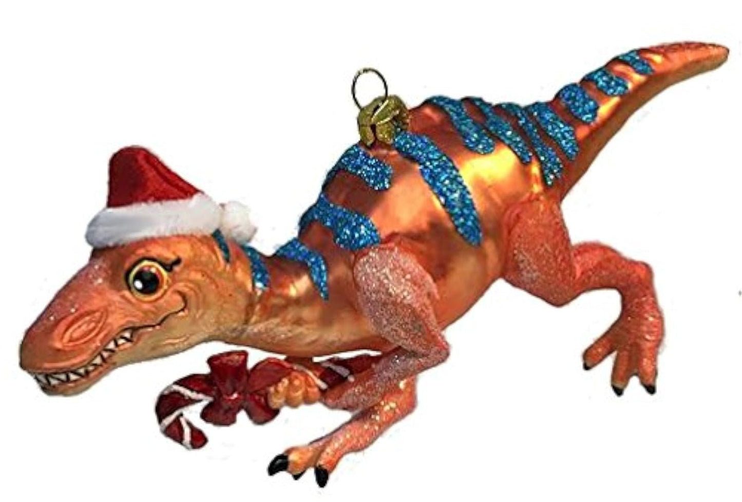 December Diamonds 79-80628 Blown Glass Tarascosaurus Dinosaur Ornament 7 Inches