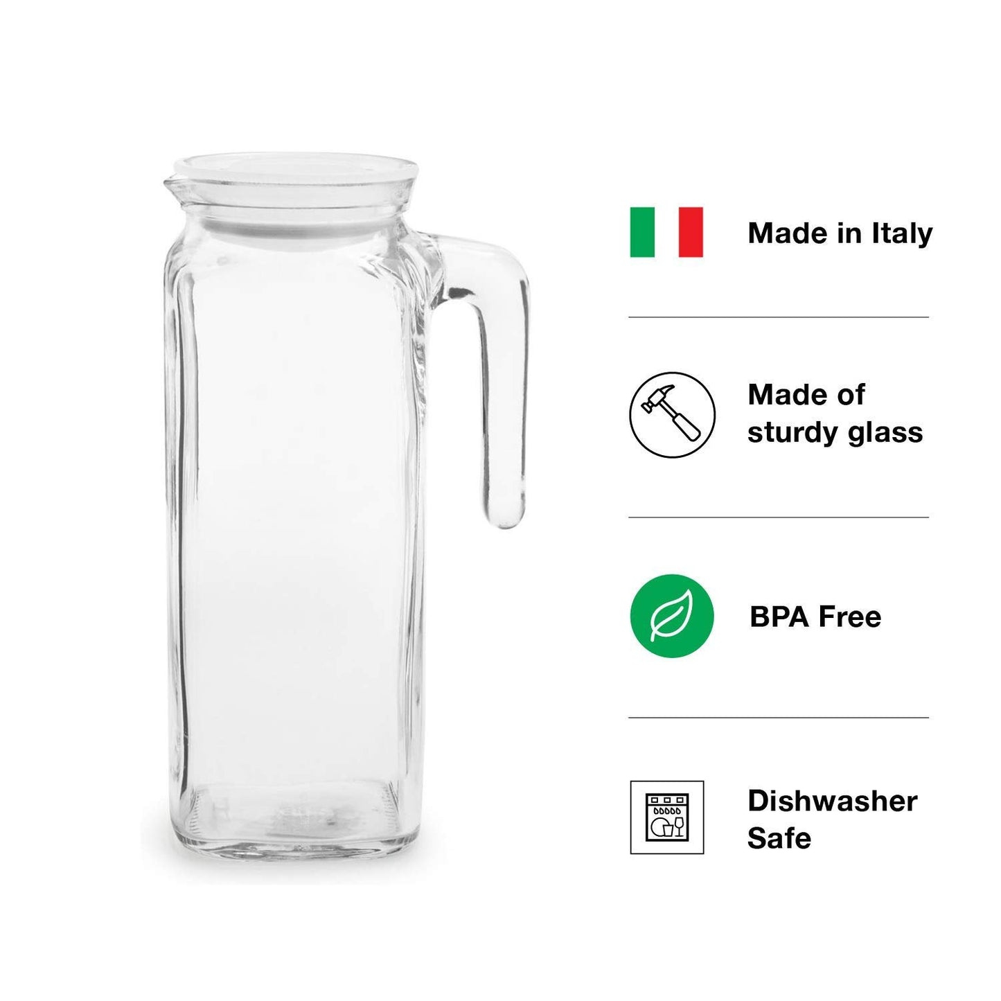 Bormioli Rocco Frigoverre Set Of 2 Glass Jugs