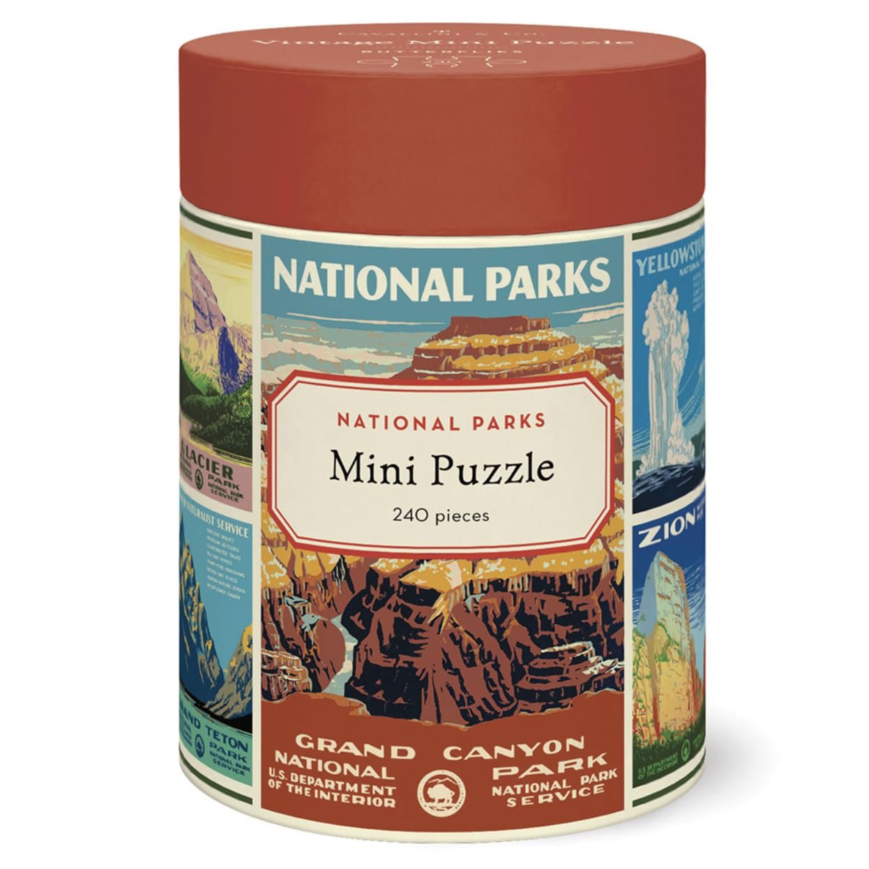 Cavallini 240 Piece Mini Puzzle, National Parks (PZLMINI/NP)