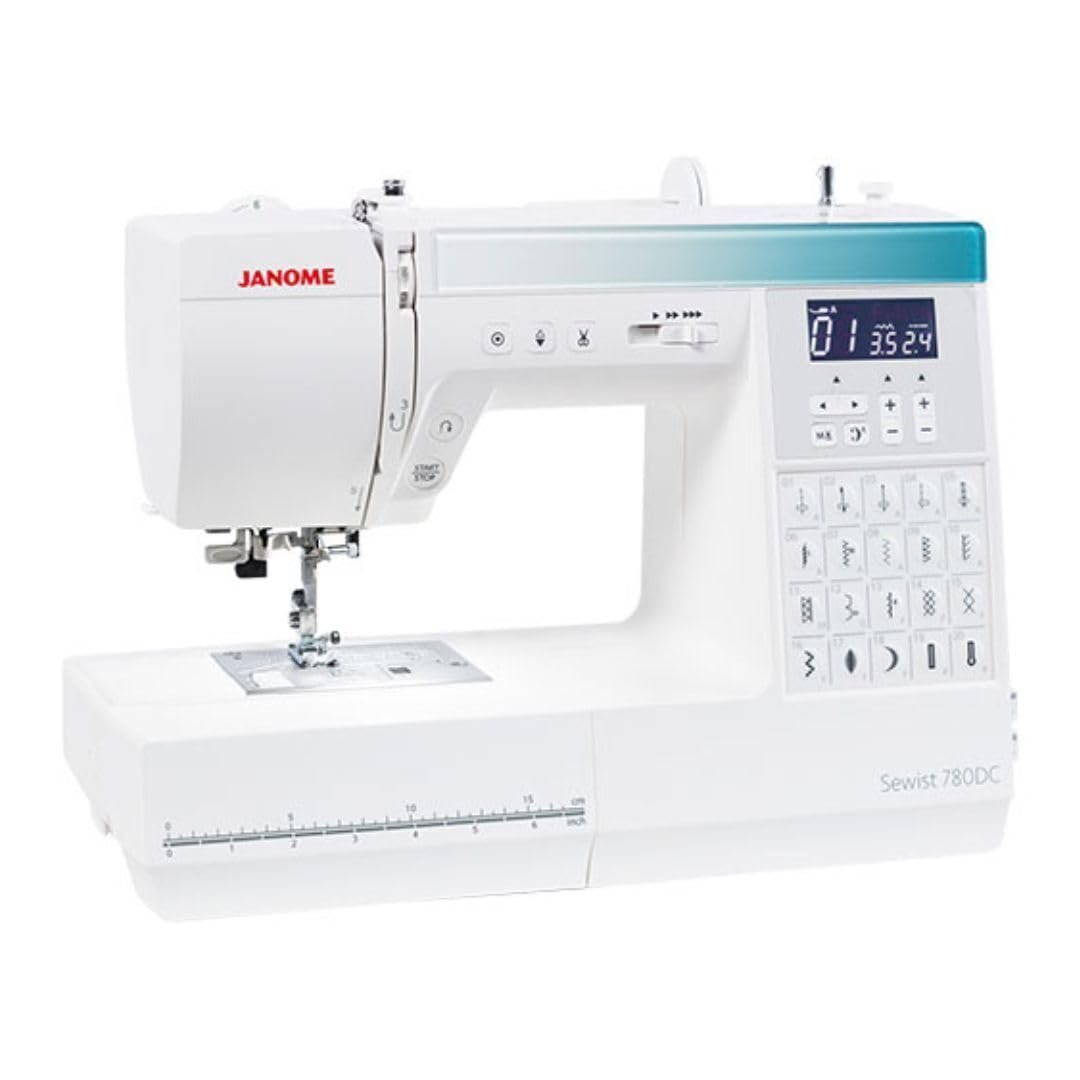 Janome Sewist 780DC Computerized Sewing Machine with 80 Built-In Stitches, 3 One-Step Buttonholes and Built-In Needle Threader