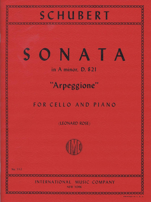 Schubert Sonata in A minor, D. 821 "Arpeggione" for Cello and Piano