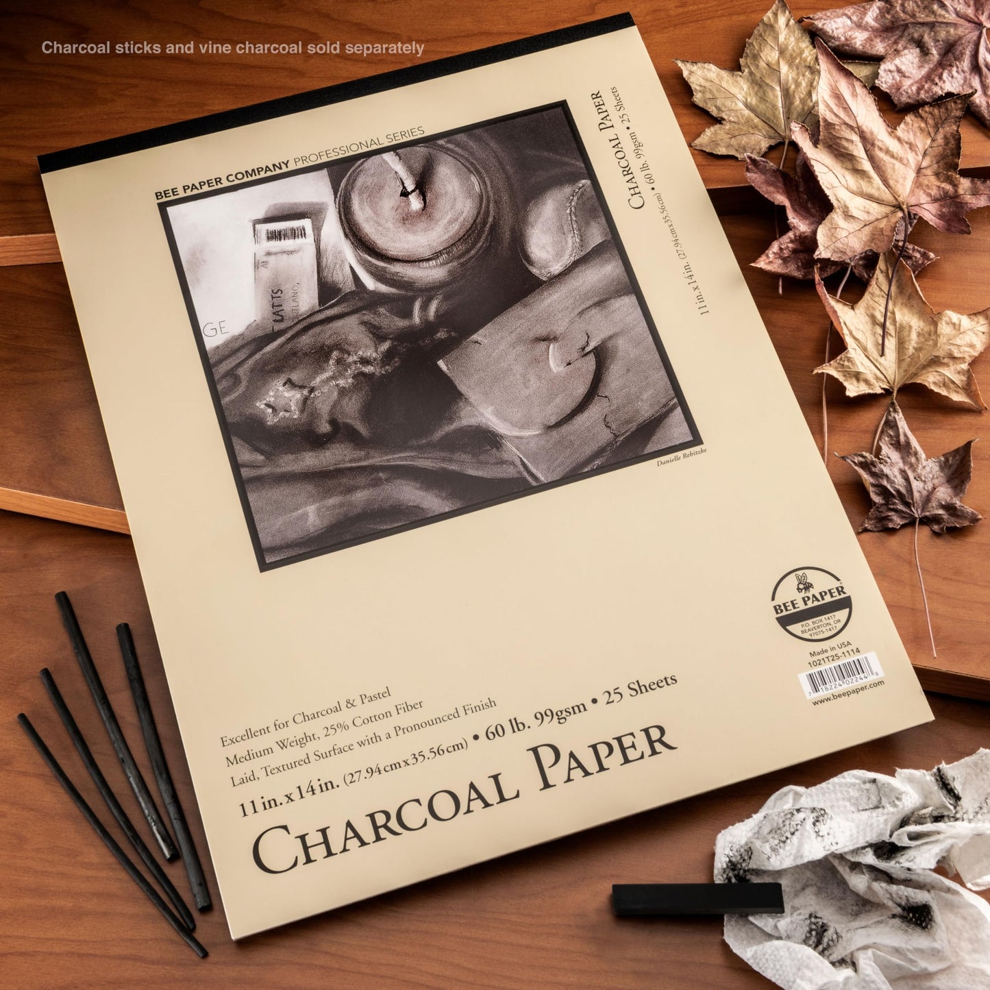 Bee Paper Charcoal Paper Pad, 9 x 12