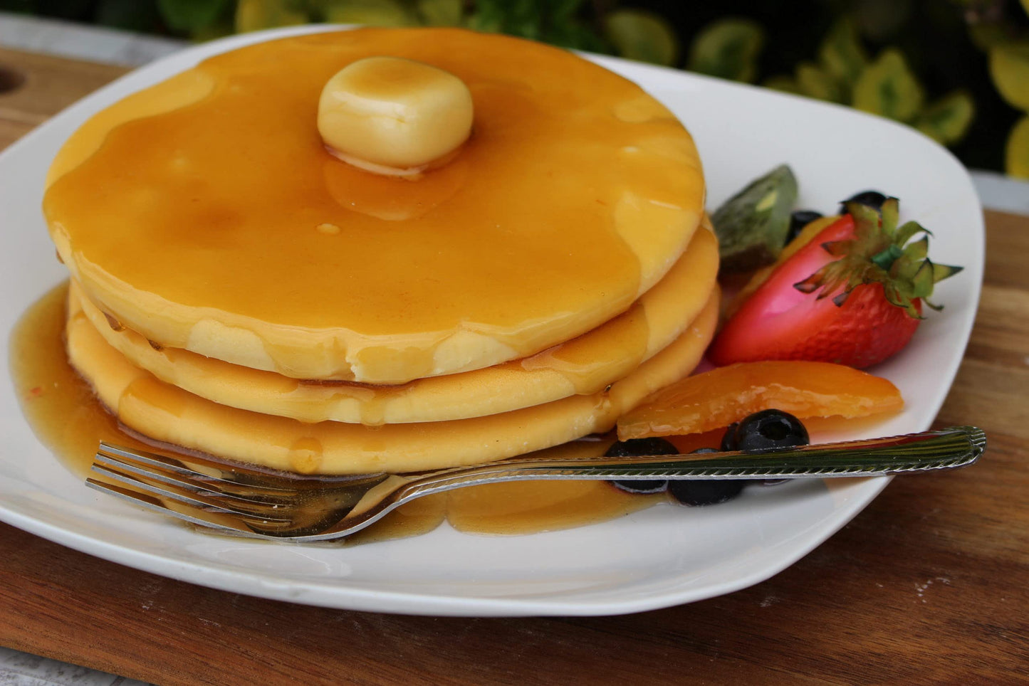 Just Dough It Fake Plate of Pancakes with Fruit