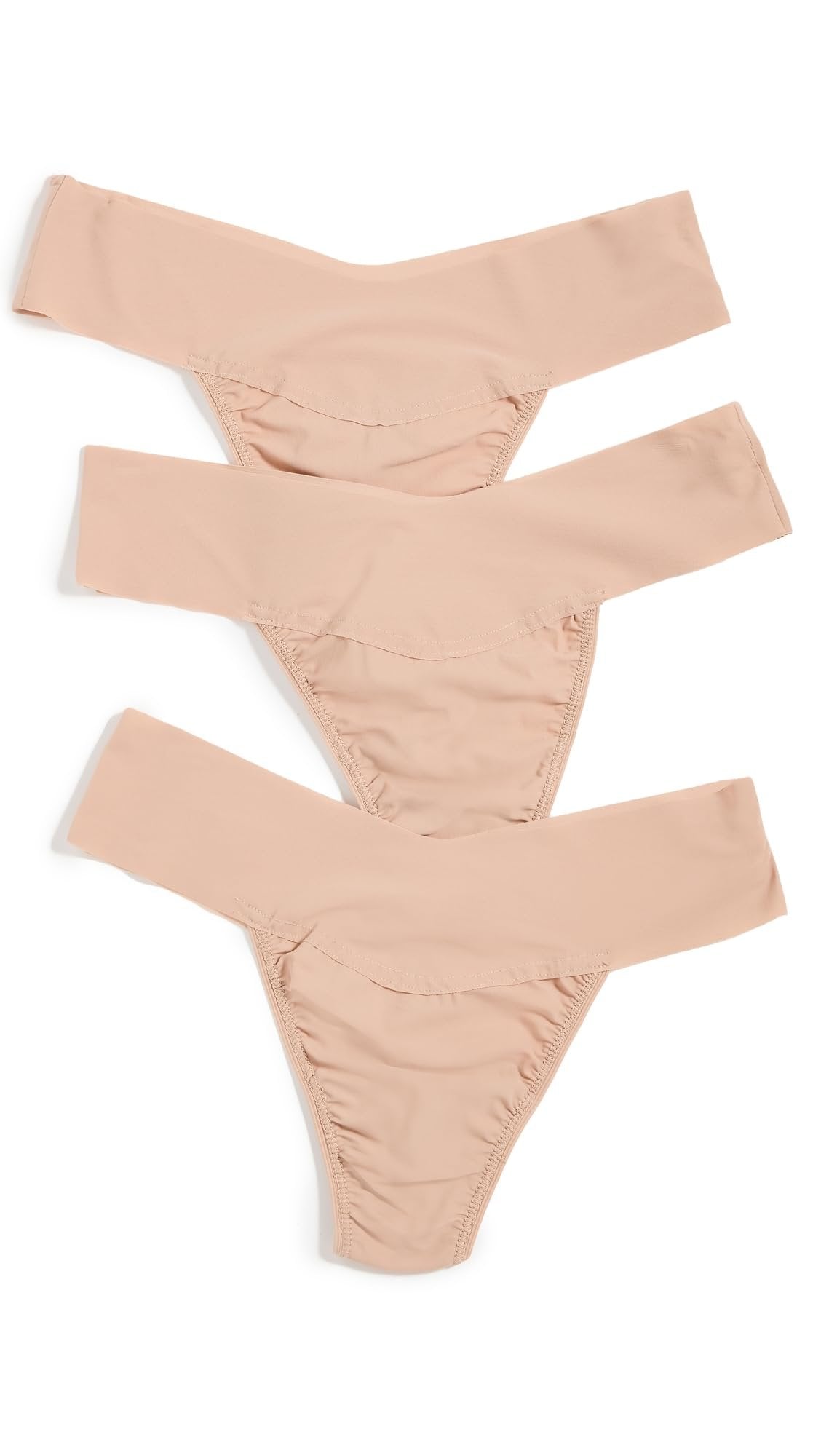 hanky panky - BreatheSoft Natural Rise Thongs for Women | Comfortable Everyday Lingerie Panties | Sizes (XS-XL) | 3 pack