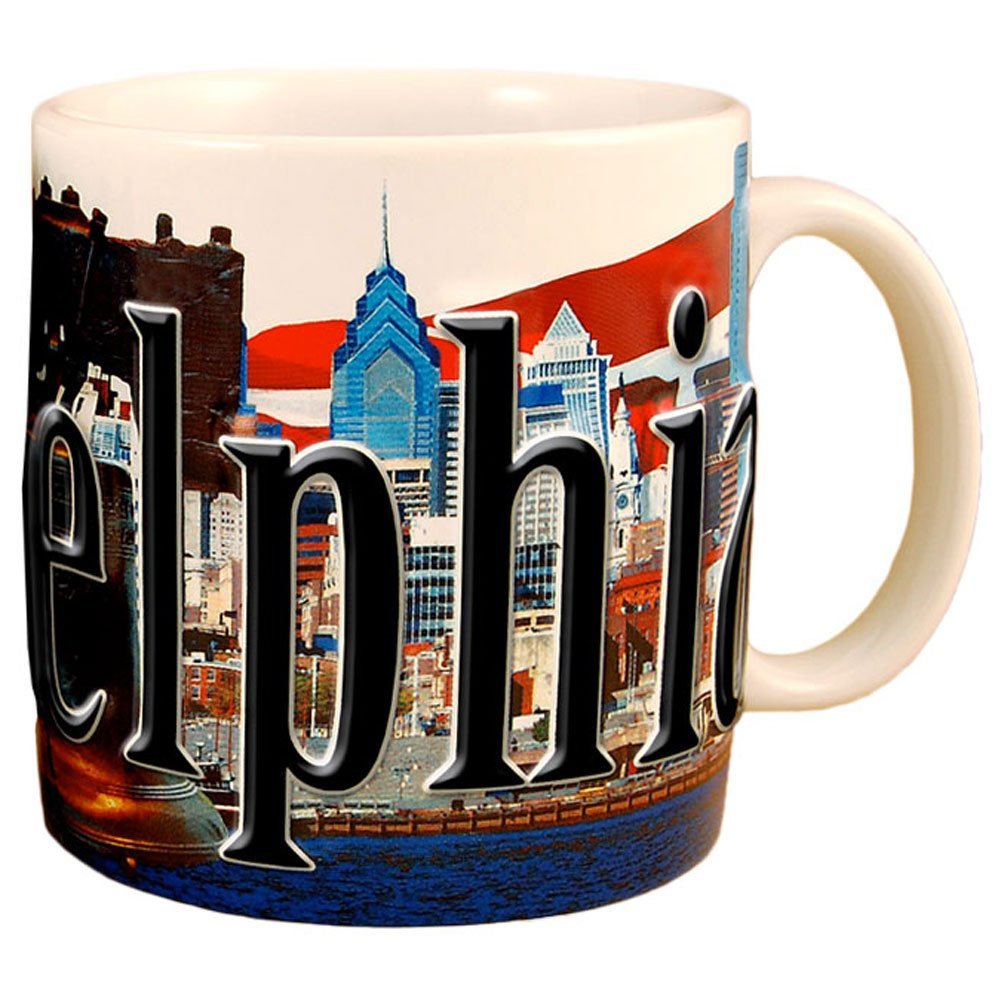 Americaware Philadelphia 18oz. Color Relief Coffee Mug