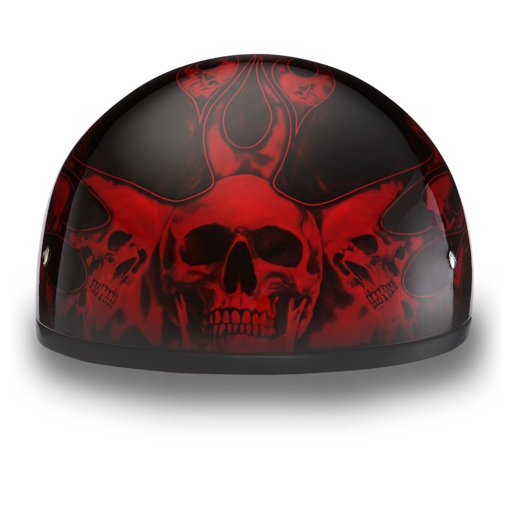 Daytona Helmets Half Skull Cap Motorcycle Helmet – DOT Approved [Graphics]…
