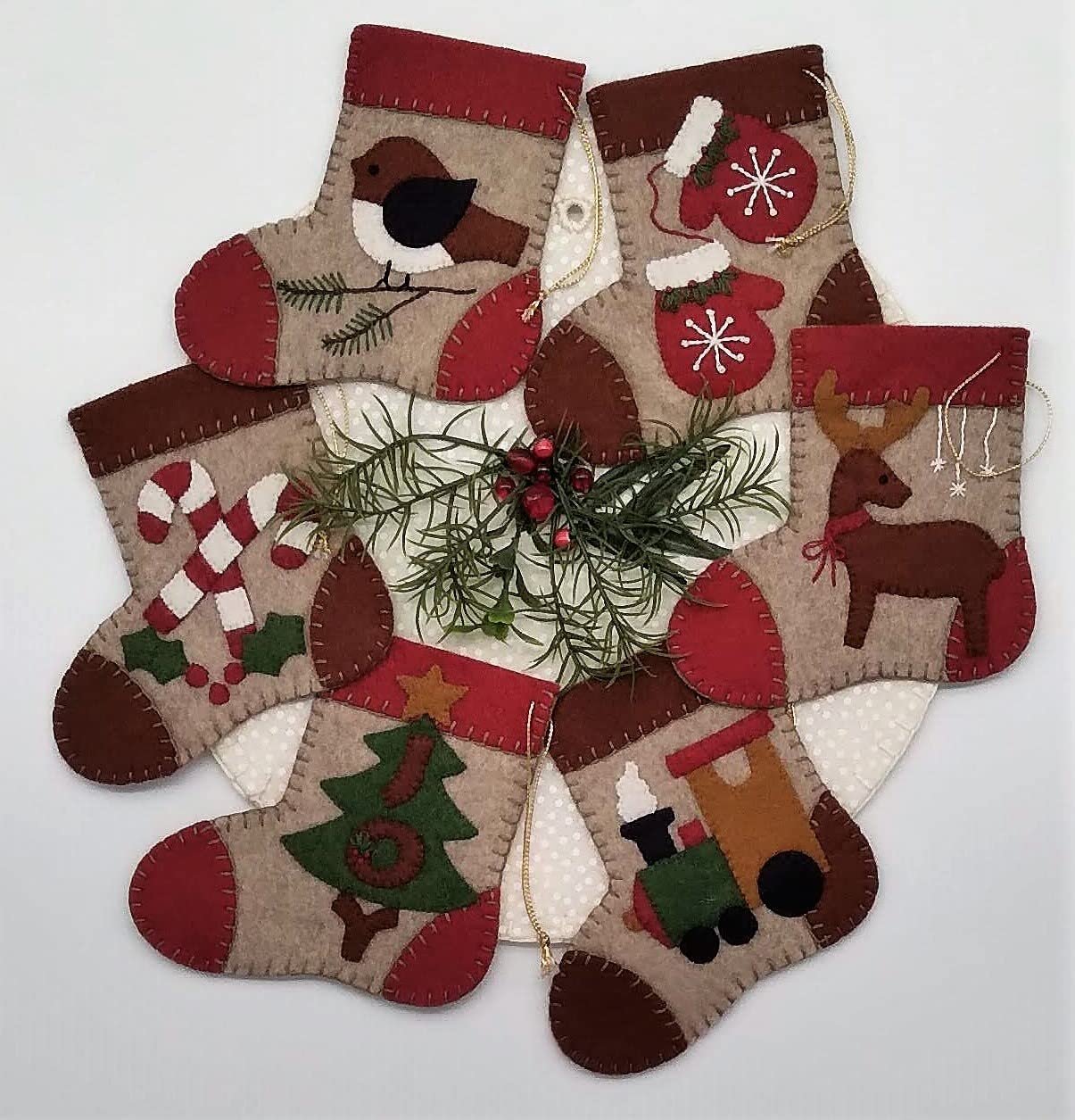 Warm Feet Kit and Pattern | Christmas Ornament Craft Kit | DIY Christmas Ornament Kit by Rachel's of Greenfield