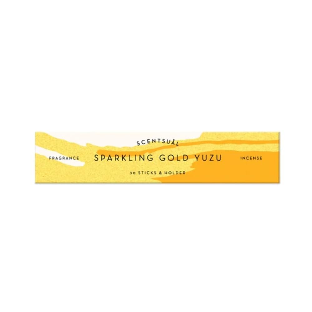 SCENTSUAL Incense - Sparkling Gold Yuzu 30 Sticks by NIPPON KODO, Japanese Quality Incense Since 1575