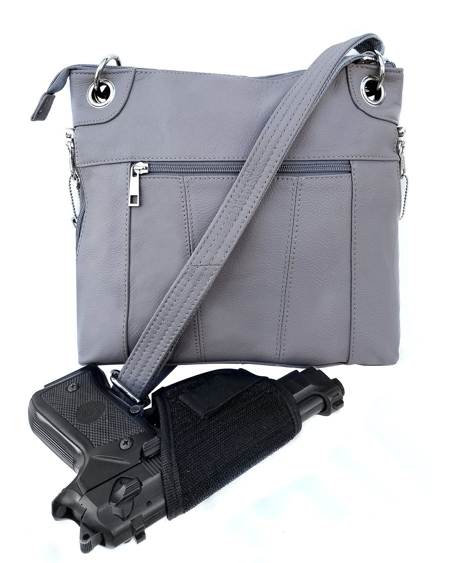 Ladies' Gun Concealment Crossbody Bag Grey