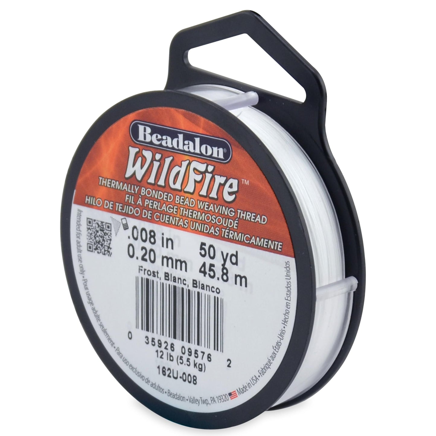 Beadalon Wildfire, 0.006 in, 0.15 mm, Break Strength 10 lb / 4.5 kg, Black, 125 yd / 114 m