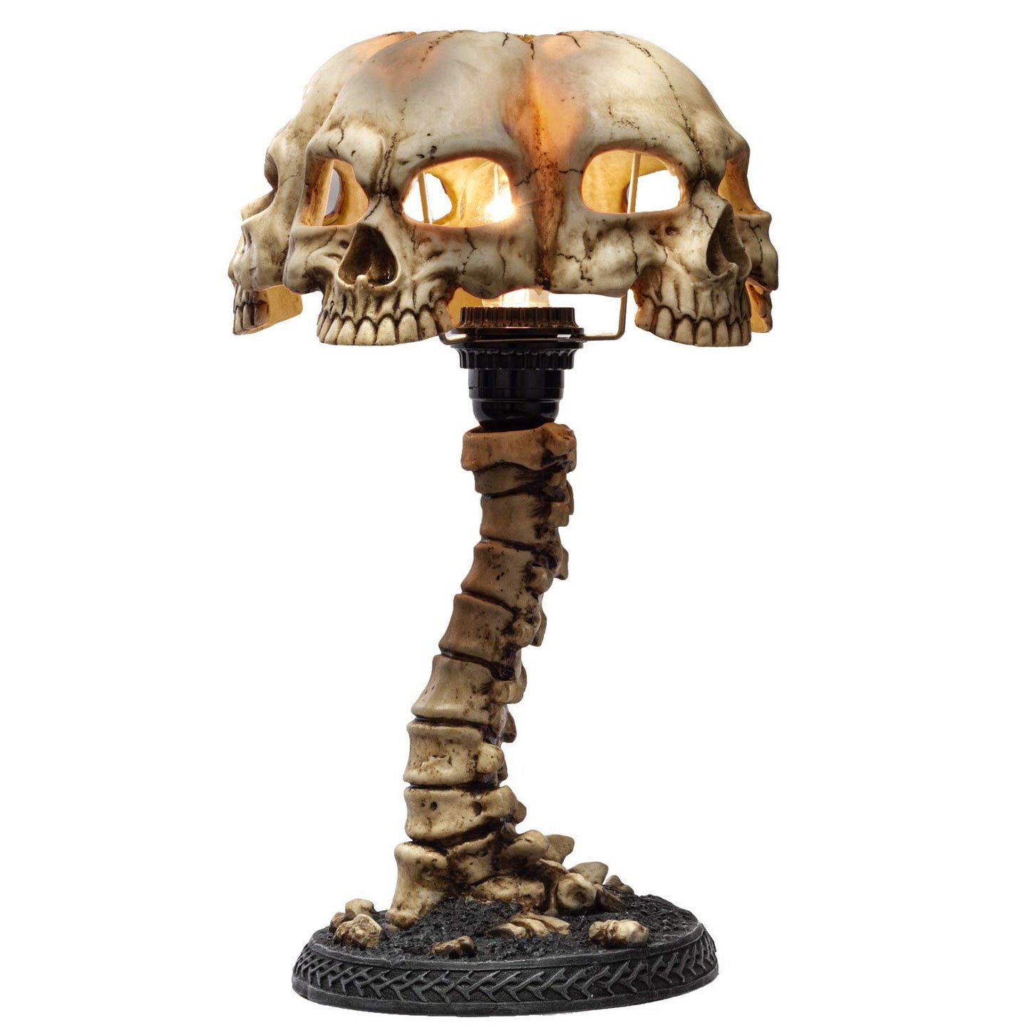 Pacific Giftware Incomplete Resurrection Skull Faced Desk Lamp Resin Home Decor