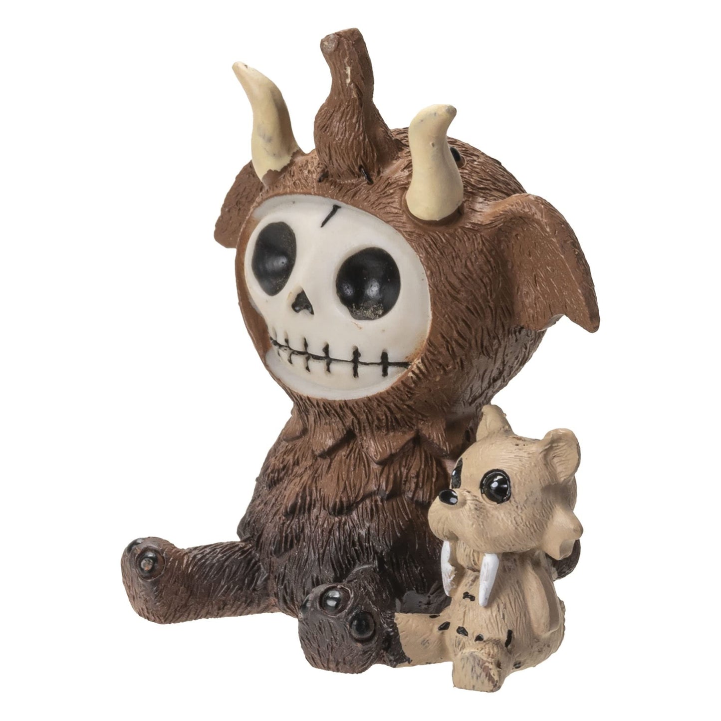 Furrybones Warren Decorative Skeleton Dressed in a Wooly Mammoth Costume A Decorative Skull Figurine with a Touch of Cuteness