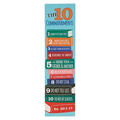 Christian Art Gifts Bookmark-Books/The 10 Commandments Ex. 20:1-17 (Pack of 10)