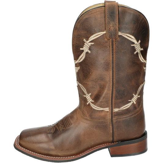 Smoky Mountain Men's Logan Western Boot Square Toe Brown 8 EE