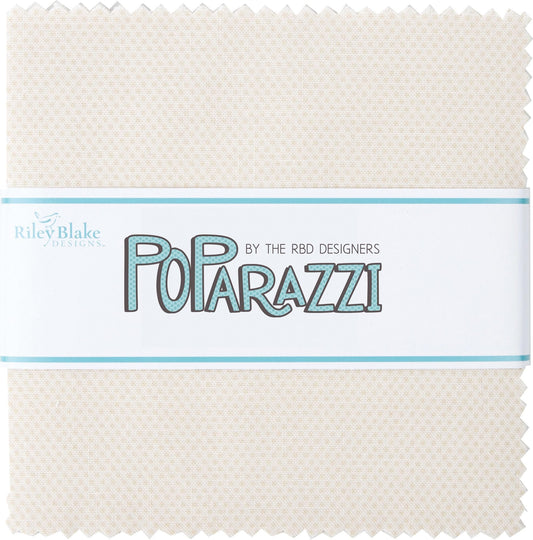 POParazzi Cream 5" Stacker 42 5-inch Squares Charm Pack Riley Blake Designs 5-805-CREAM-42