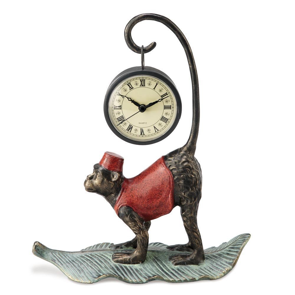 SPI Home Aluminum Monkey Clock