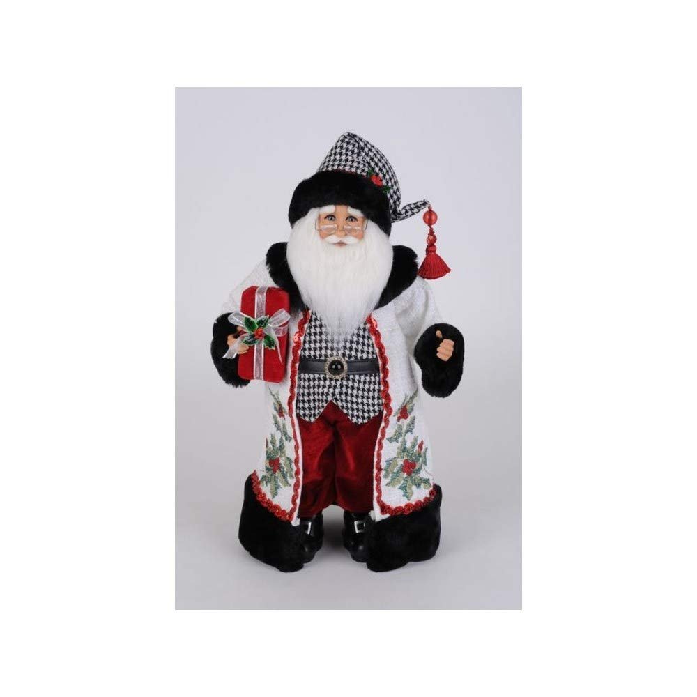 Karen Didion Holly Berry Santa Figurine, 17 Inches, CC16-221