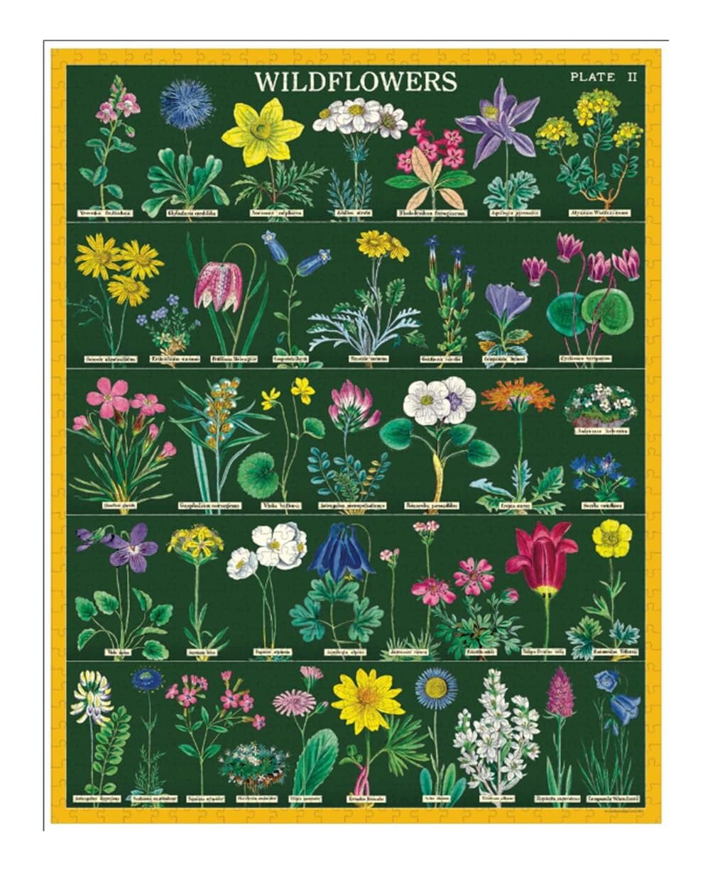 Cavallini & Co. Vintage Wildflowers 2 Puzzle- 1000 Pieces