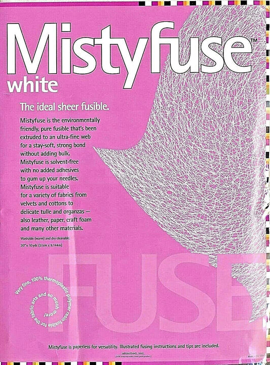 Mistyfuse Misty Fuse 10 Yards White Sheer Fusible Webbing (1)