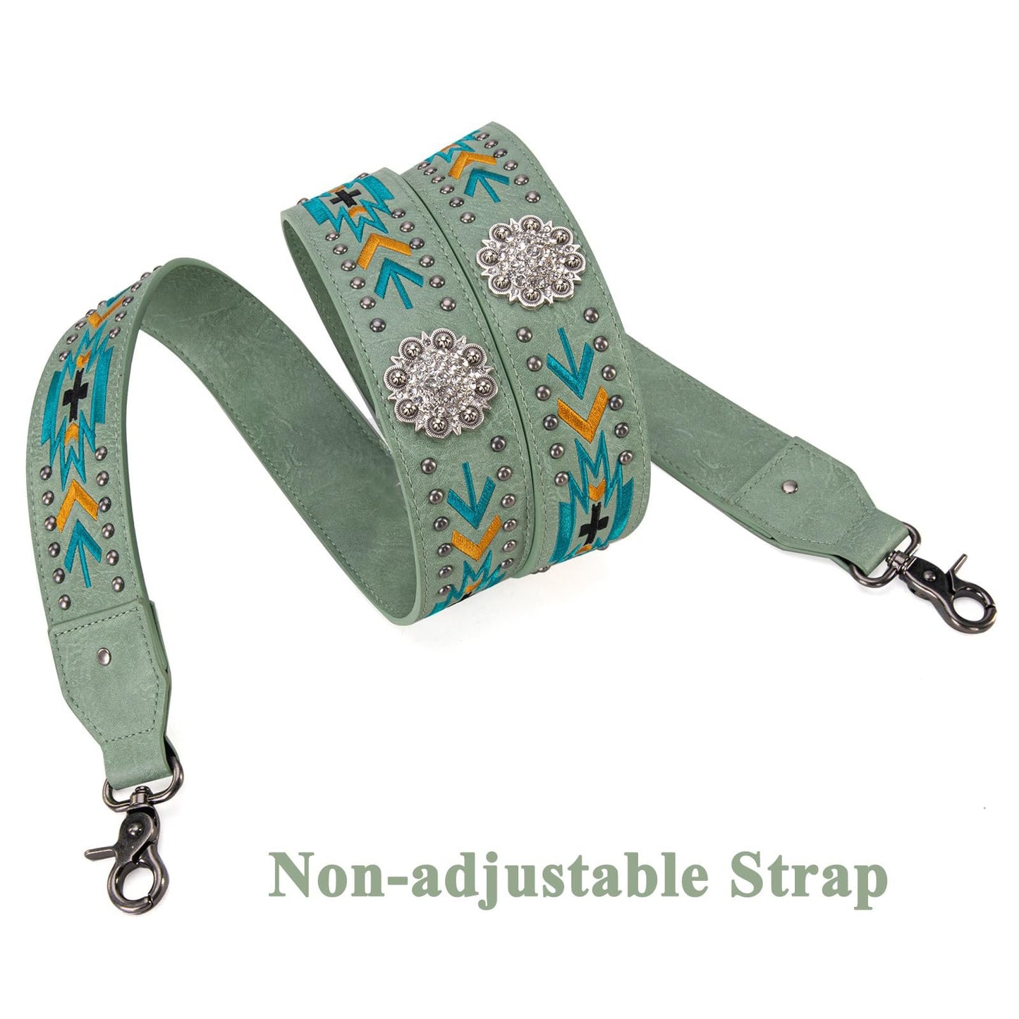 Wrangler Crossbody Bag for Women Boho Aztec Small Multi Pocket Crossover Purse