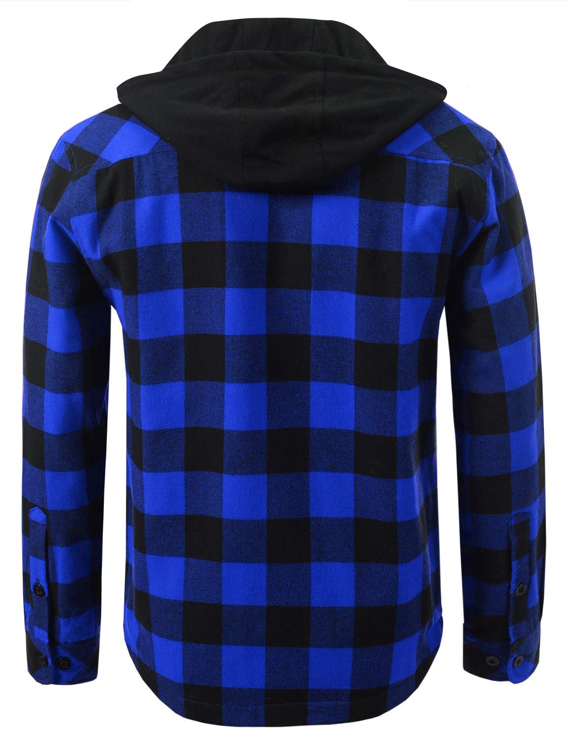 Shaka Wear Men's Plaid Shirts – Flannel Long Sleeve Casual Button Up Fleece Soft Quilted Lined Jacket Regular and Big Size