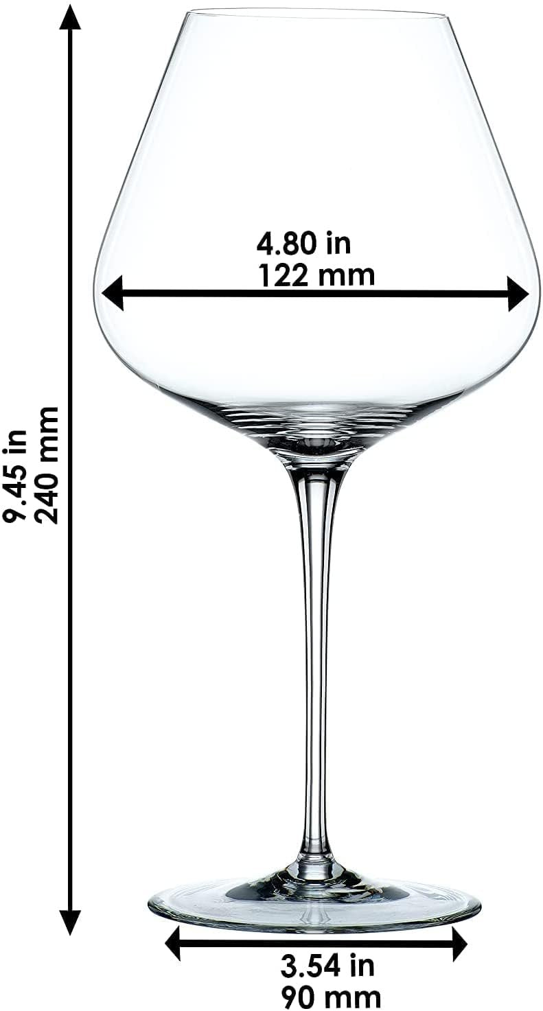 Nachtmann ViNOVA Red Wine Balloon Glass, Set of 4, 28.4-Ounces, Burgundy Wine Glasses, Tulip Shaped, Made of Clear Crystal Glass, Stemmed, Dishwasher Safe