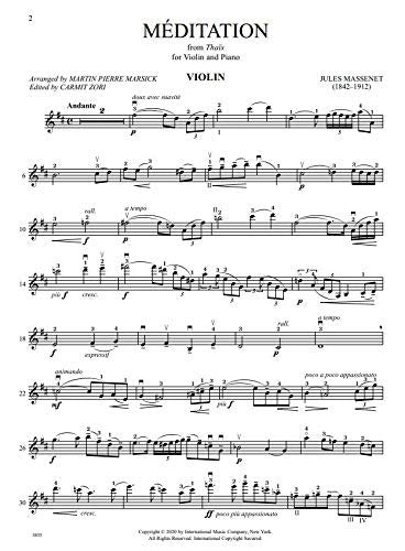 MASSENET, Jules Méditation from Thaïs (ZORI, Carmit) IMC 3835