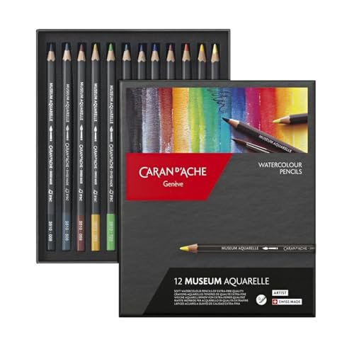 Caran Dache Museum Aquarelle Soft Watercolour Pencil Sketching Artist Colour Set
