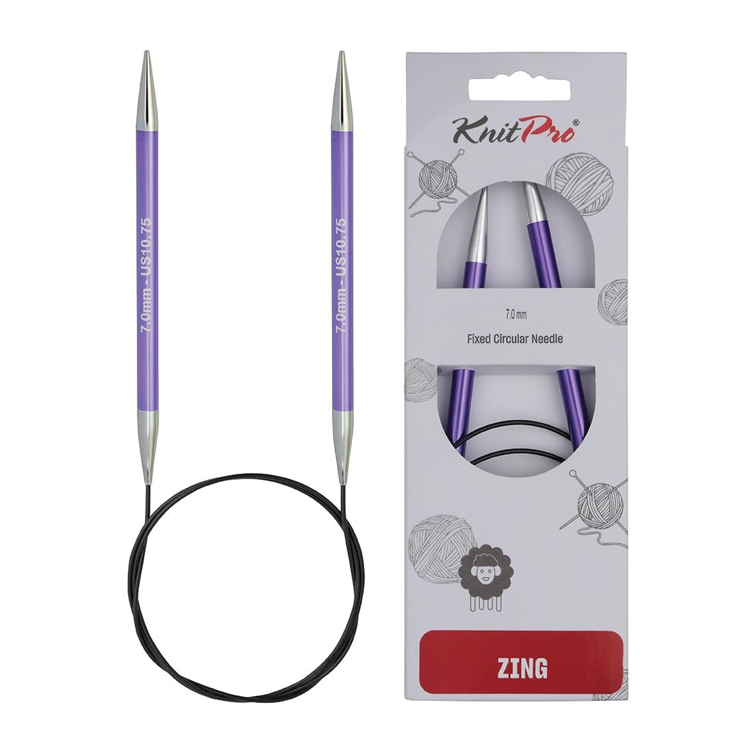KnitPro Zing Fixed Circular Needles 16" (40cm)