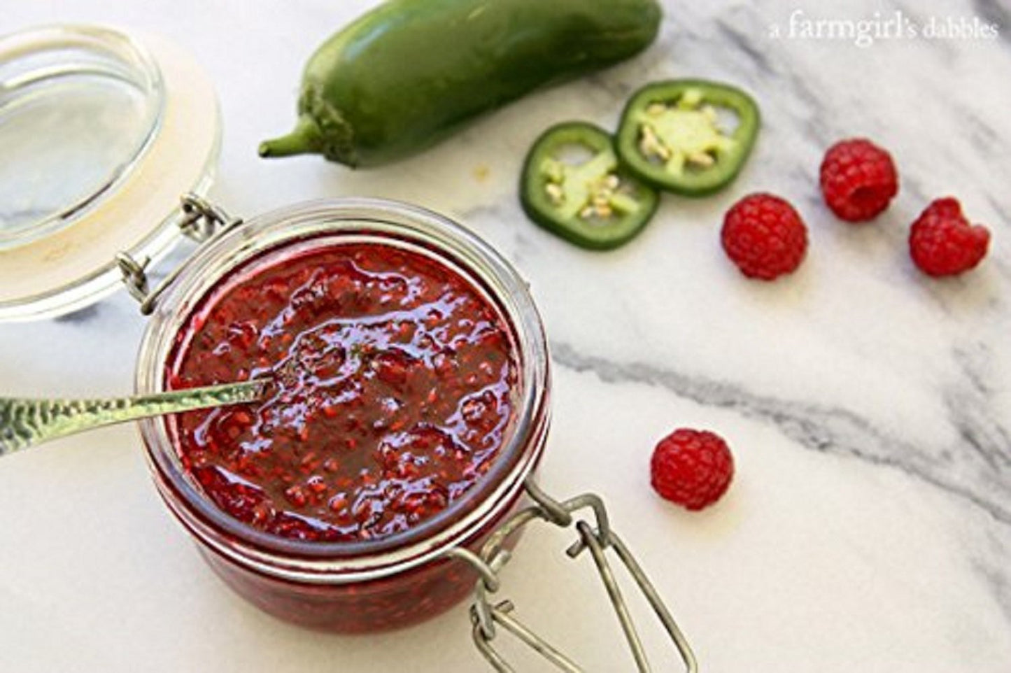 Raspberry Pepper Preserves - Blackberry Patch 10 oz Jar - Gourmet All Natural Organic, replaces Jam and Jelly, Authentic Homemade Old Fashioned made i