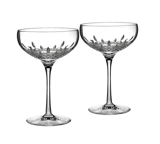 Waterford Wedgewood"Lismore" Set Of 2 Champagne Saucers