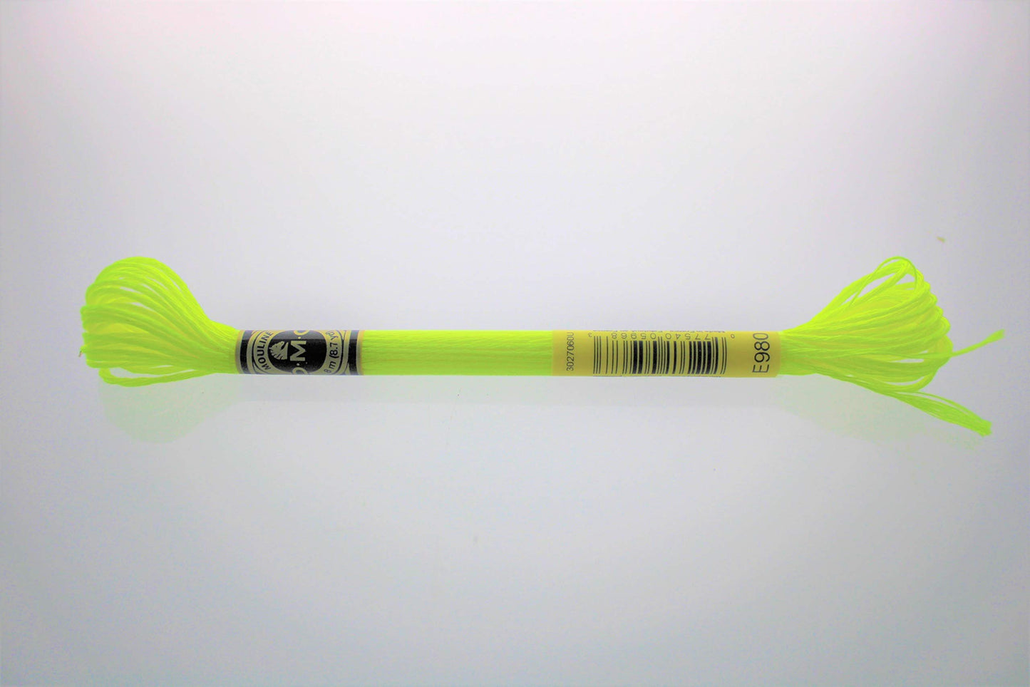 DMC Light Effects Embroidery Floss - #E980 Neon Yellow (6 skeins)